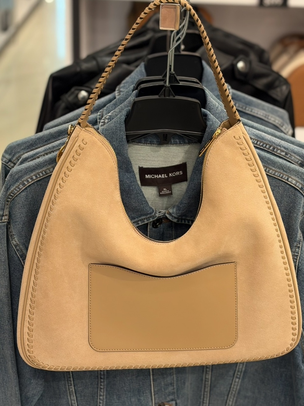 MICHAEL KORS Nayla Medium Suede Hobo Shoulder Bag camel
NWT - Picture 6 of 14